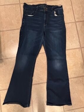 American Eagle Outfitters Dark Blue Flare Jeans